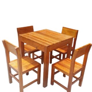 Mesa con 4 Sillas Paradise Tornillo Restaurante Comedor Terraza