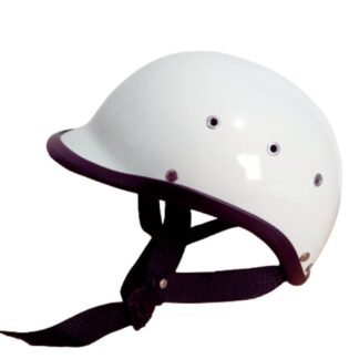 Casco de moto Chopper Tipo policía Blanco - Imagen 3