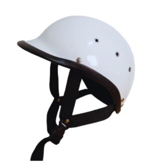 Casco de moto Chopper Tipo policía Blanco
