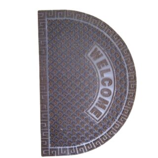 Piso felpudo tapete de piso media luna en marron