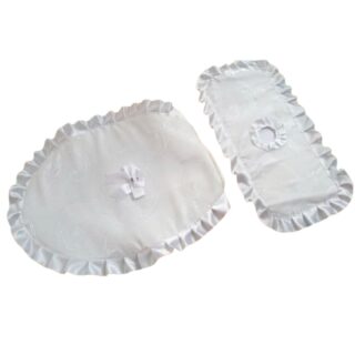 Set de baño funda de tapa en blanco