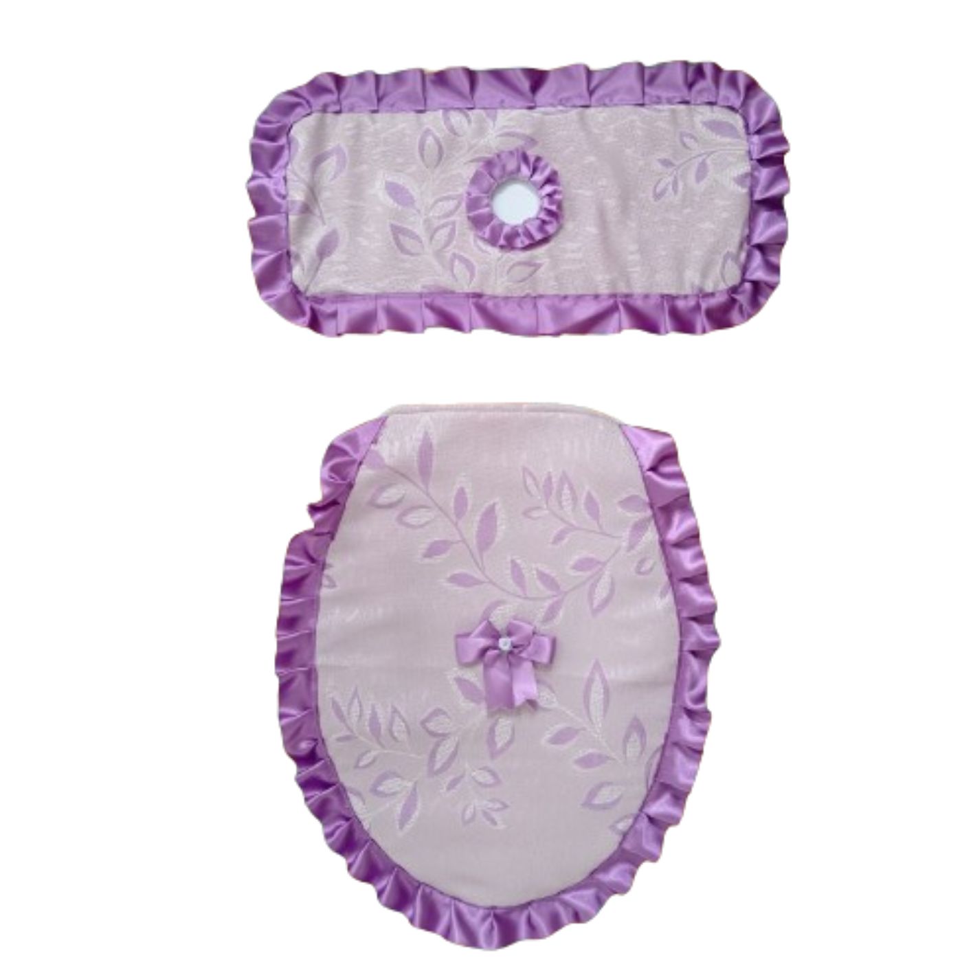 Set de baño funda de tapa en lila 2 Set de baño funda de tapa en lila - Imagen 2