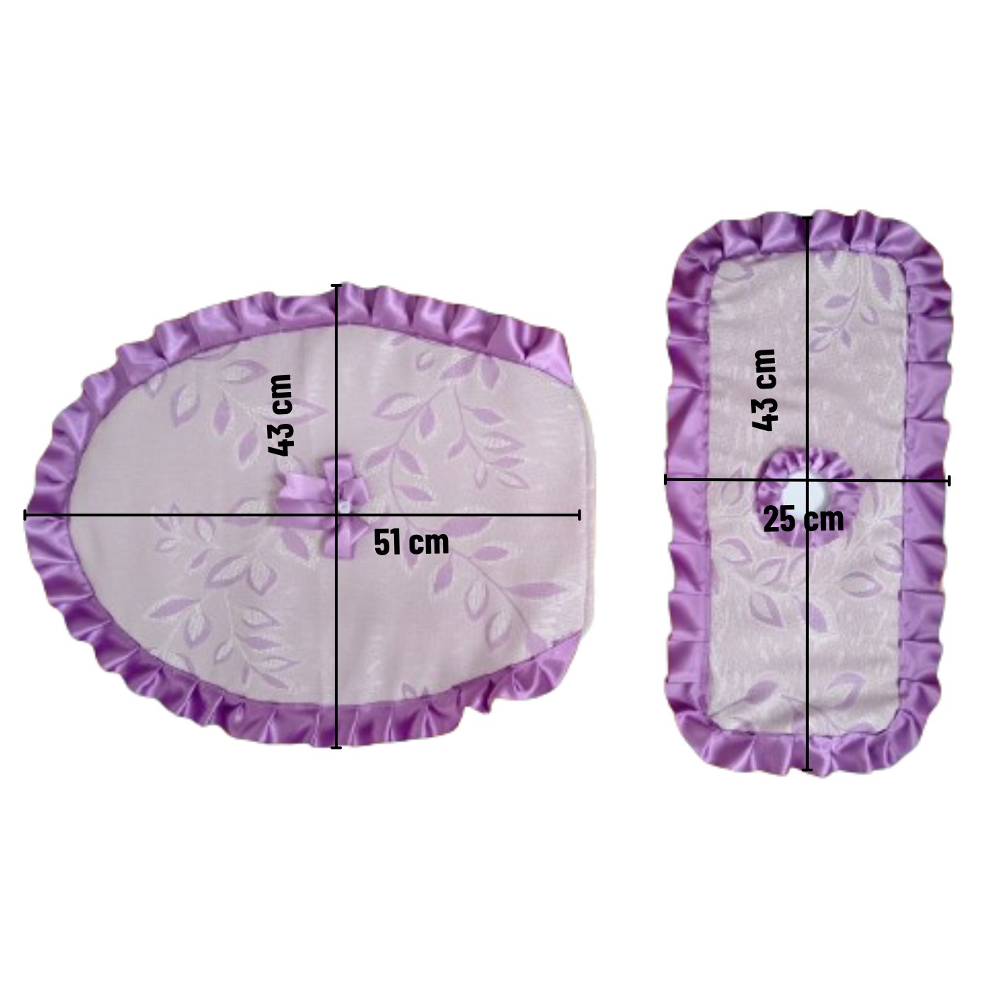 Set de baño funda de tapa en lila 3 Set de baño funda de tapa en lila - Imagen 3