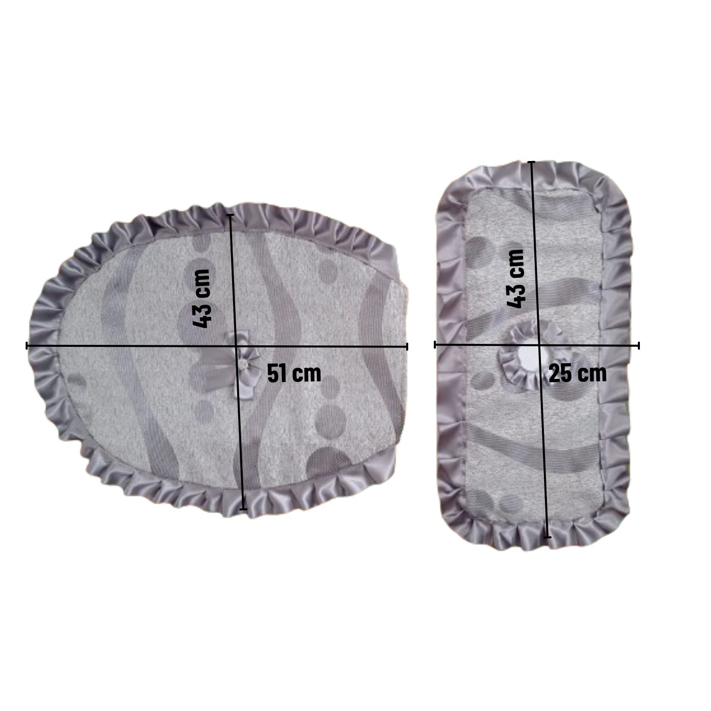 Set de baño funda de tapa en plomo 2 Set de baño funda de tapa en plomo - Imagen 2