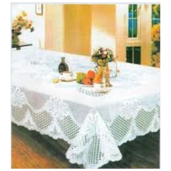 Mantel bordado blanco 150 x 250 cm