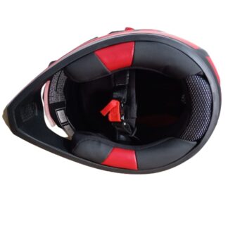 Casco motocross con dole visor en rojo - Imagen 4