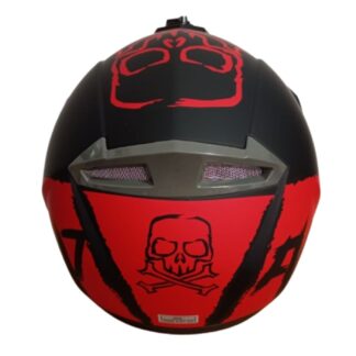 Casco motocross con dole visor en rojo - Imagen 5