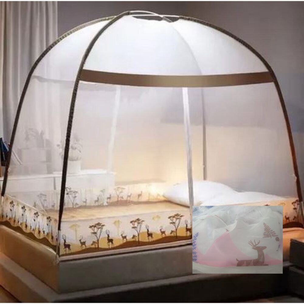 Mosquitero cama dormitorio 2 plazas y media malla blanca zancudos