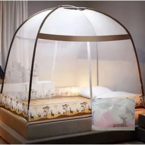 Mosquitero cama dormitorio 2 plazas y media malla blanca zancudos