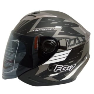 Casco de Moto Abierto Open Face Rea en Gris | Estilo y Seguridad / Talla L