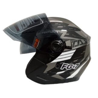 Casco de Moto Abierto Open Face Rea en Gris | Estilo y Seguridad / Talla L - Imagen 2