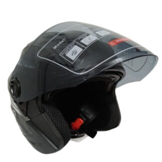 Casco de Moto Abierto Open Face Rea en Gris | Estilo y Seguridad / Talla L - Imagen 3