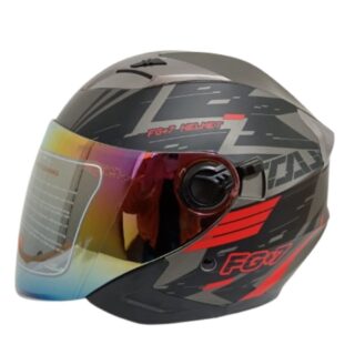 Casco de Moto Abierto Open Face Bactor en Rojo | Estilo y Seguridad / Talla L
