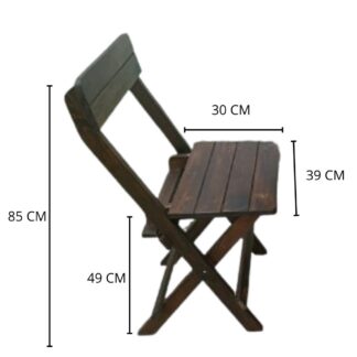 silla plegable en madera