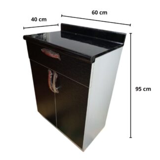 Repostero alacena Mueble de cocina Griego Negro - Imagen 5