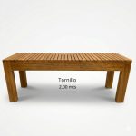 banca de madera Tornillo 2.00 mts