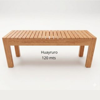 Banca de Madera Huaruro 120 cm – Conocido para Jardín y Terraza