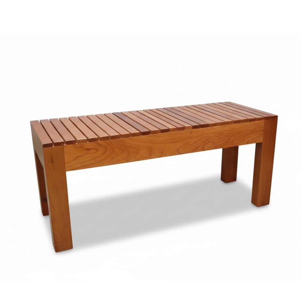 Banca de Madera Cedro 1 Metro – Banca Resistente para Jardín, Sala o Terraza 2 Banca de madera cedro