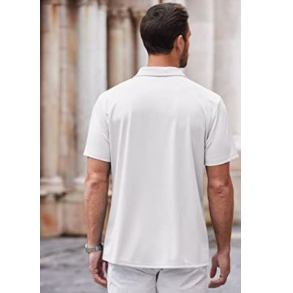 Camisa de Lino para hombre Blanca Manga corta Talla XL 2 Camisa de Lino para hombre Blanca Manga corta Talla XL - Imagen 2