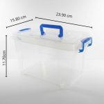 Fenomenal Cajita Organizadora Paty de Plástico Transparente con Tapa a Presión – Práctica y Resistente 6 Cajita de plastico 4