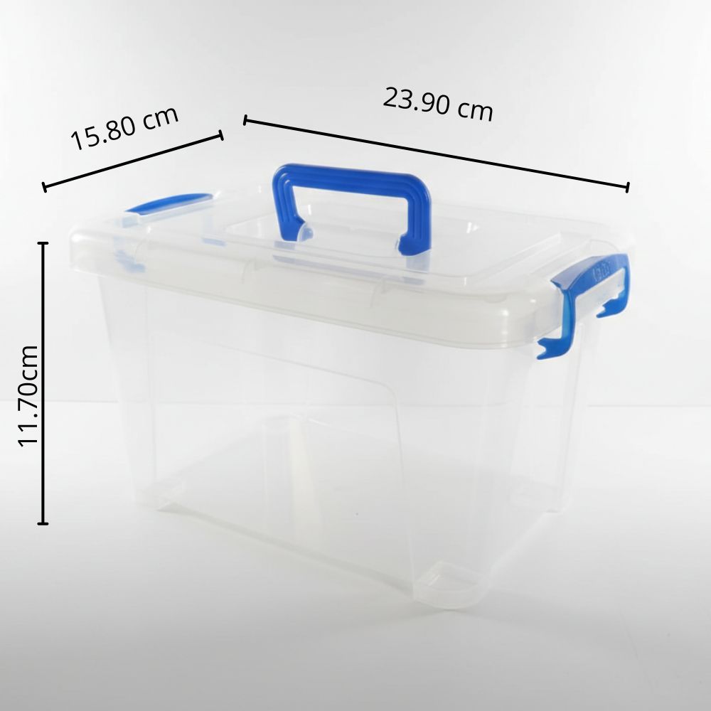 Fenomenal Cajita Organizadora Paty de Plástico Transparente con Tapa a Presión – Práctica y Resistente 2 caja de plastico paty