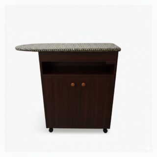 Planchador de ropa en marron con cajones armado y rodante