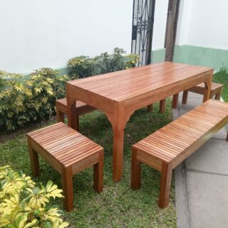 Juego de comedor campestre terraza wolf