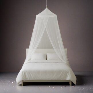 Eficaz Mosquitero redondo cama 2 plazas en blanco - Imagen 2
