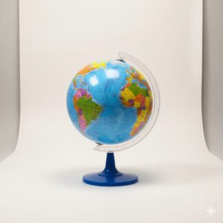 Fascinante Globo Terráqueo Grande Realista 45cm Giratorio con Base Resistente - Imagen 4