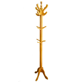 Perchero de Pie natural en madera Pino 25 – Espléndido Diseño moderno y funcional para el hogar