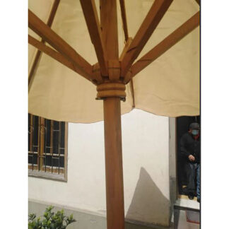 Sombrilla Gigante de madera CON BASE  Quitasol terraza de 3.10 mts - Imagen 3