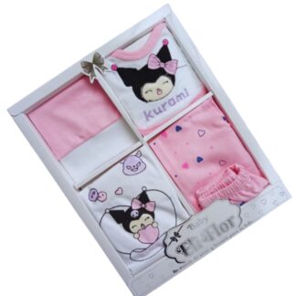 Ropa de bebe ajuar conjunto de recien nacido Kuromi en rosa - Imagen 3