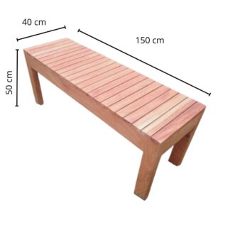 Banca de Madera Huaruro 150 cm – Excelente y Maravilloso para Jardín - Imagen 4