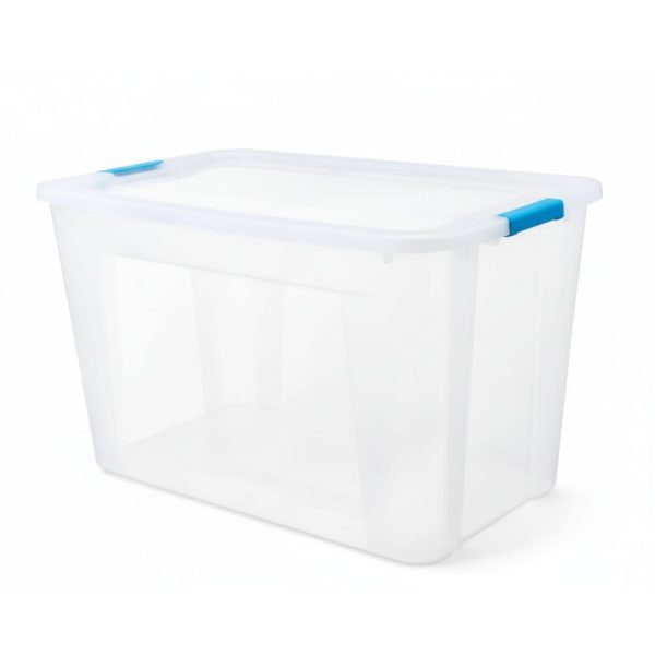 Caja de Plástico Hércules Super Fuerte con Tapa Transparente – 59.7 x 46.4 x 34.7 cm