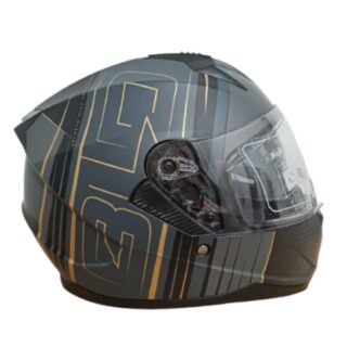 Casco de Moto Rechard Gatuso Lineas doradas certificado Talla L