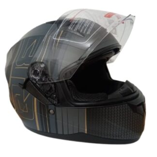 Casco de Moto Rechard Gatuso Lineas doradas certificado Talla L - Imagen 3