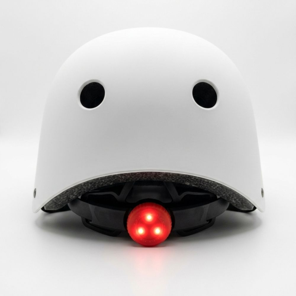 Cascos de Bicicleta Ollie Blanco Talla L con Luz Trasera y Correa Ajustable 3 Cascos de Bicicleta Ollie Blanco Talla L con Luz Trasera y Correa Ajustable - Imagen 3