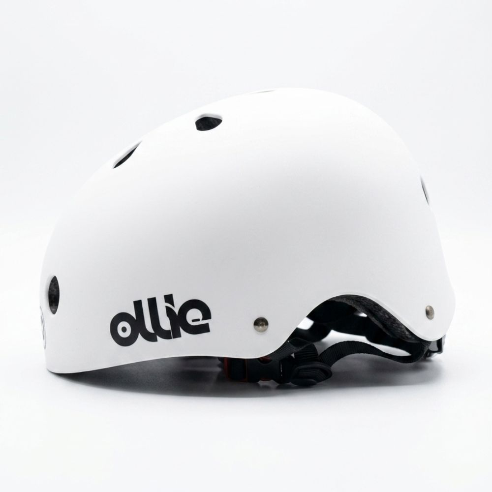 Cascos de Bicicleta Ollie Blanco Talla L con Luz Trasera y Correa Ajustable 1 Cascos de Bicicleta Ollie Blanco Talla L con Luz Trasera y Correa Ajustable