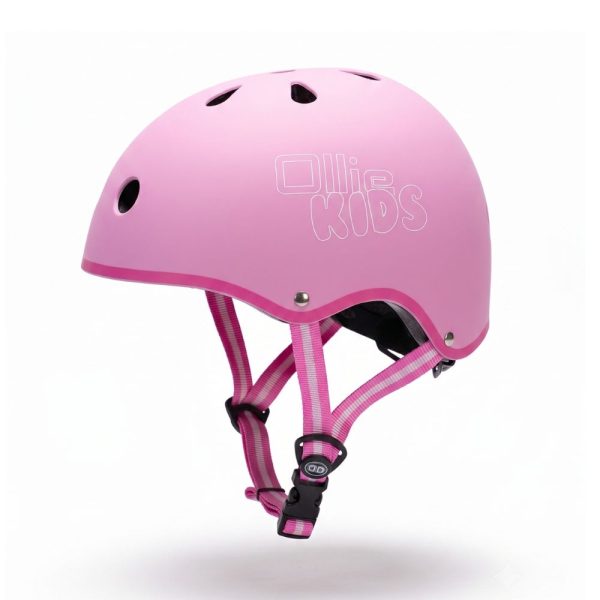 Casco para Bicicleta Ollie Kids Rosado Talla XS con Luz LED Trasera – Protección para Niñas