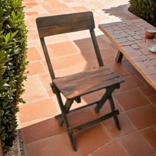 silla plegable en madera