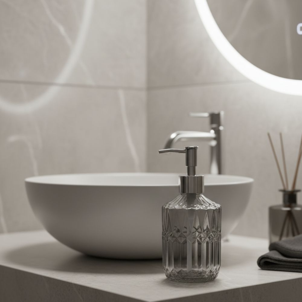 Dispensador de Jabón para Lavamanos de Baño Lujoso | Diseño Vibrante y Elegante 2.0 2 dispensador de jabón para lavamanos