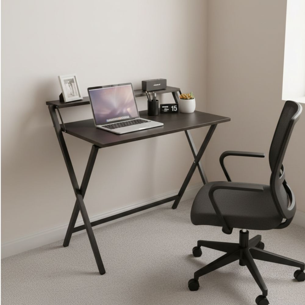 Escritorio Plegable Warny Marrón | Melamina Especial y Estructura Reforzada | Impecable Ideal Home Office 2.0 6 Escritorio Plegable Warny Marrón