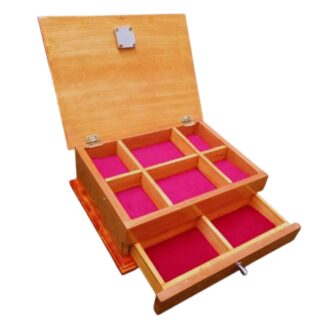 joyero de madera con cerradura