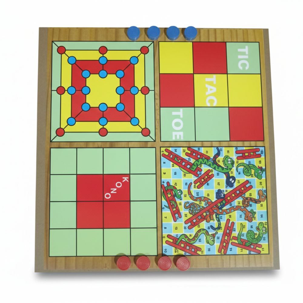 Impactante Juego de Mesa 8 en 1 de Madera – Ajedrez, Damas, Ludo, Tic Tac, Escalera y Más 6 Impactante Juego de Mesa 8 en 1 de Madera – Ajedrez, Damas, Ludo, Tic Tac, Escalera y Más - Imagen 6