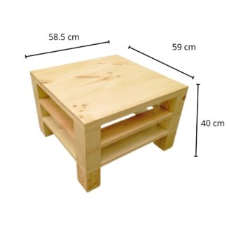 Mesa de centro de madera pino