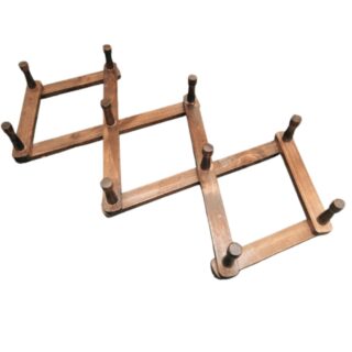 perchero de pared acordeon en madera