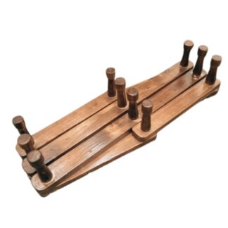 Perchero acordeon colgador en madera marron oscuro - Imagen 2