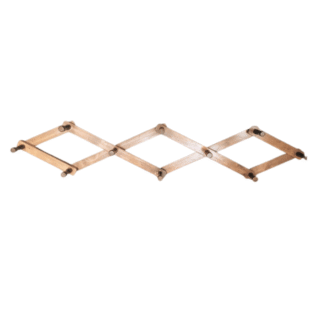 Perchero acordeon colgador en madera marron oscuro - Imagen 4