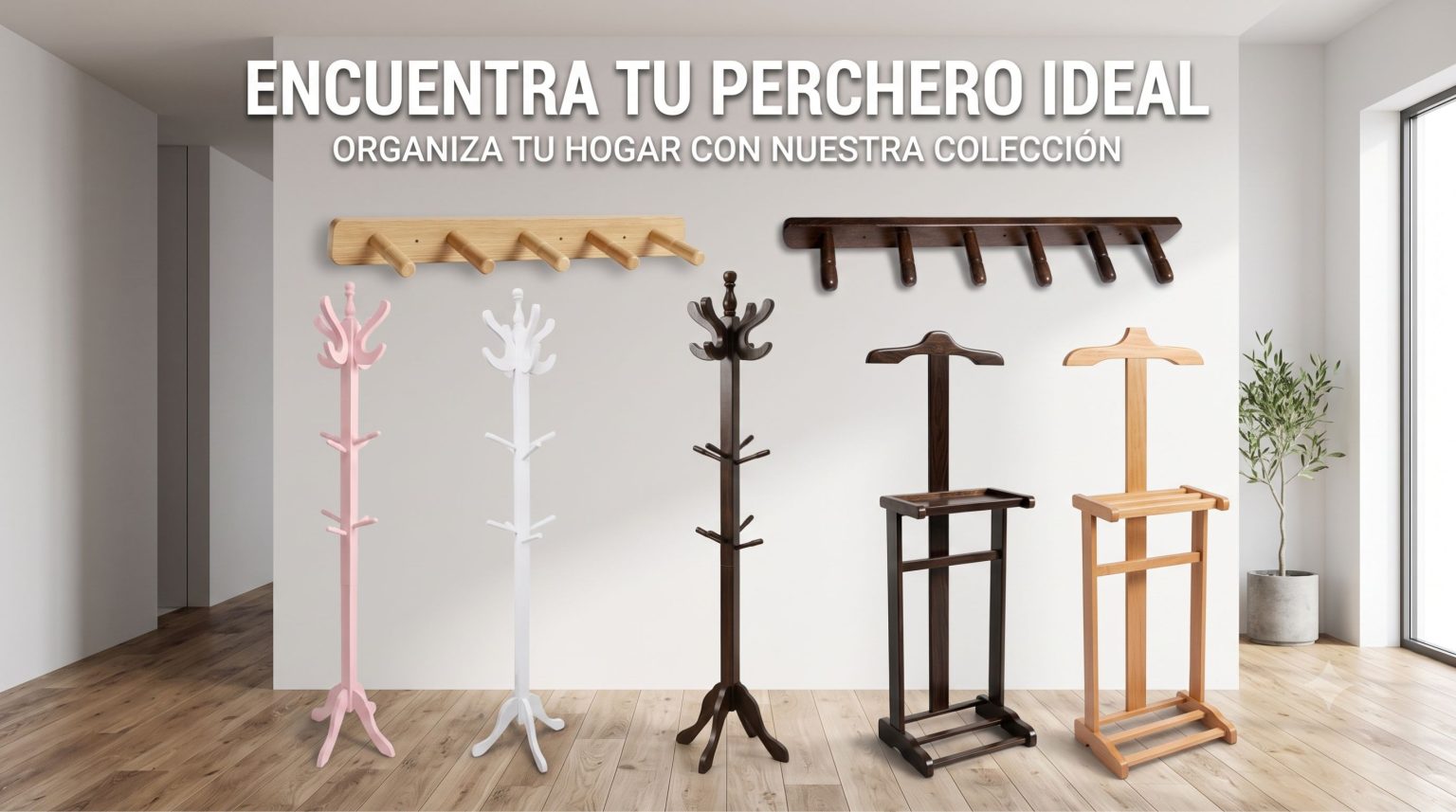 percheros de madera
