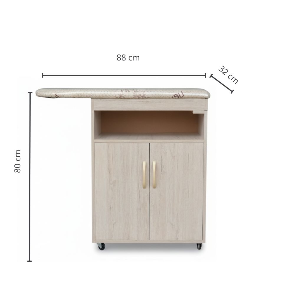Planchador Chantiyi Arena con Ruedas y esencial Bandeja Deslizable | Totalmente Armado - 80x88x32 cm 2 Planchador Chantiyi Arena con Ruedas y esencial Bandeja Deslizable | Totalmente Armado - 80x88x32 cm - Imagen 2